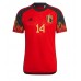 Belgium Dries Mertens #14 Replica Home Shirt World Cup 2022 Short Sleeve